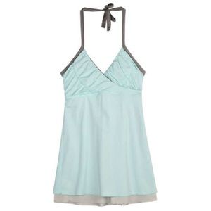 Patagonia layered mesh halter top polar blue